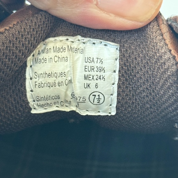 Vintage 90s Y2K Lower East Side Brown Chunky Platform Lace Up Oxford Shoes 7.5 - Picture 10 of 11